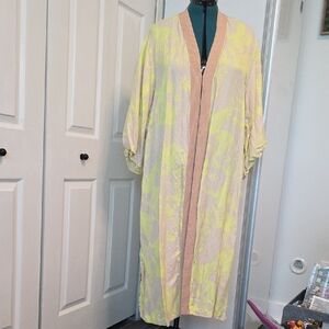 H&M Edition Yellow and Beige Kimono Cardigan XL